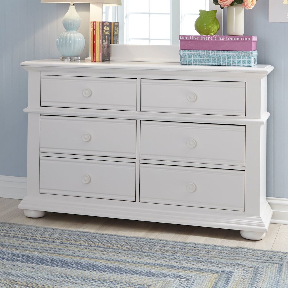 Summer House 6 Drawer Dresser in Oyster White