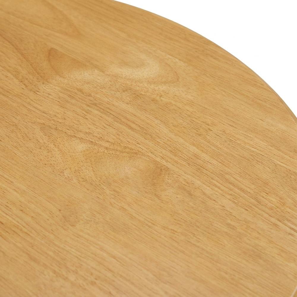 Solid Wood Round Kitchen Table & Chairs 3-Piece, Microfiber Seats