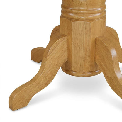 Solid Wood Dining Table & Chairs 5-Piece Set with Leaf
