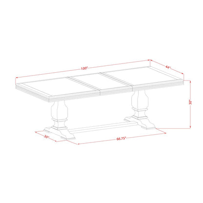 7 piece Modern Dining Table Set includes a Kitchen Table and 6 Dinner Chairs