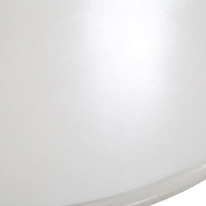 Solid Wood Round Kitchen Table 5-Piece, Drop Leaf, 4 Chairs, Linen White