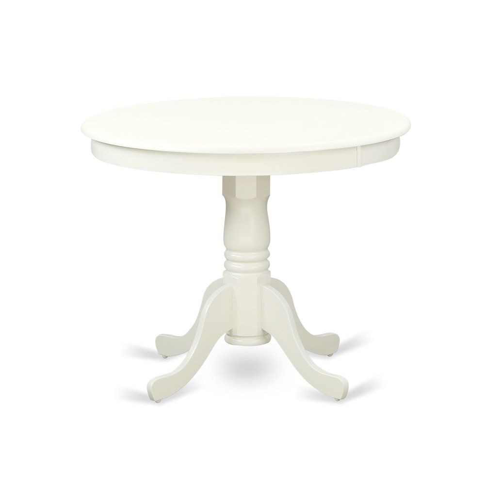 3  Pc  set  with  a  Table  and  2  Wood  Dinette  Chairs  in  Linen  White.