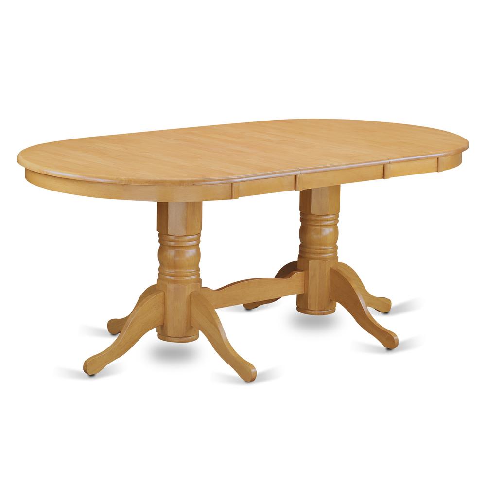 VANO9-OAK-C 9 PC Table and Chairs set - Small Kitchen Table and 8 Dining Chairs