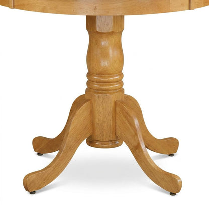 Solid Wood Round Kitchen Table & Chairs 3-Piece, Microfiber Seats