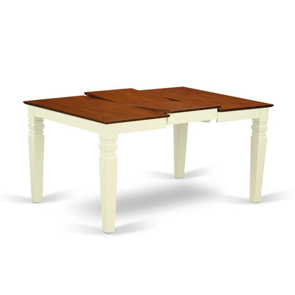 7  Pc  Kitchen  table  set  with  a  Dining  Table  and  6  Wood  Kitchen  Chairs  in  Buttermilk  and  Cherry