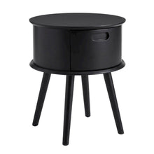 Black Bedroom Nightstand with Modern Design and Durable Construction