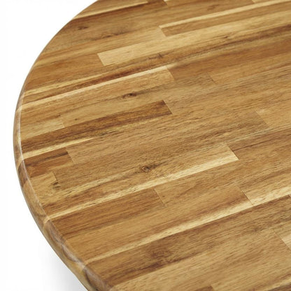 Natural Round Pedestal Dining Table, Traditional Style, Seats 4