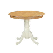 Oak Round Pedestal Dining Table, Traditional Style, Seats 4