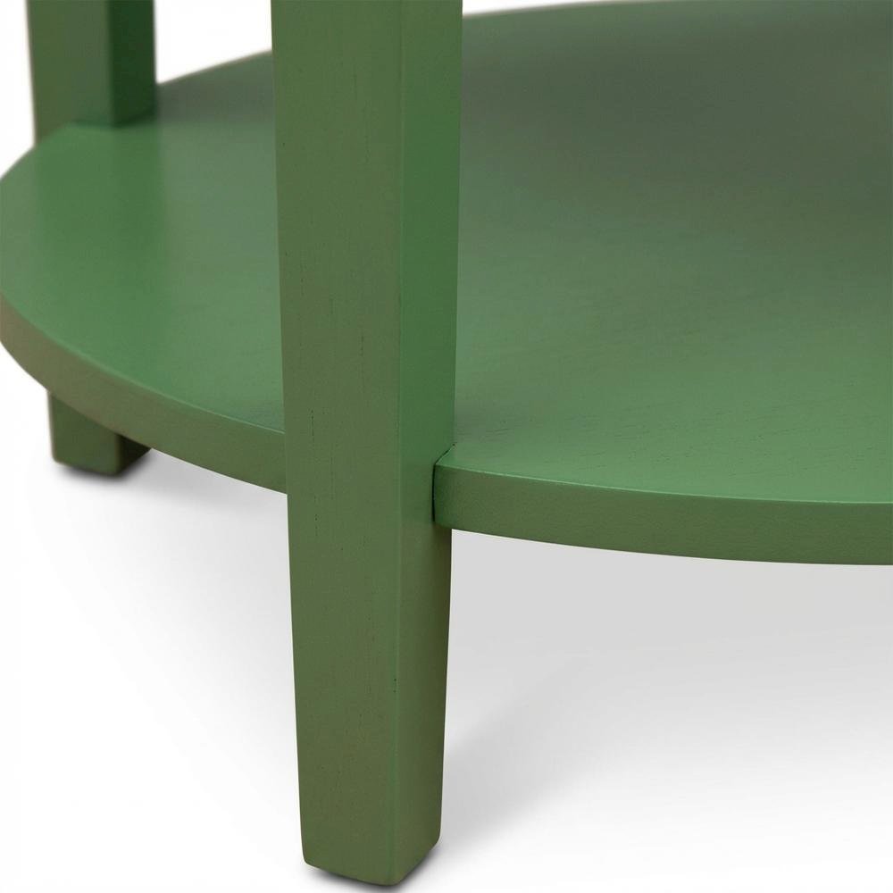 Clover Green Nightstand with Wooden Drawer and Sturdy Construction