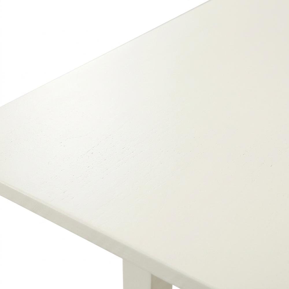 Wood Drop-Leaf Dining Table & Chairs 3-Piece Set, Small Space, Linen White