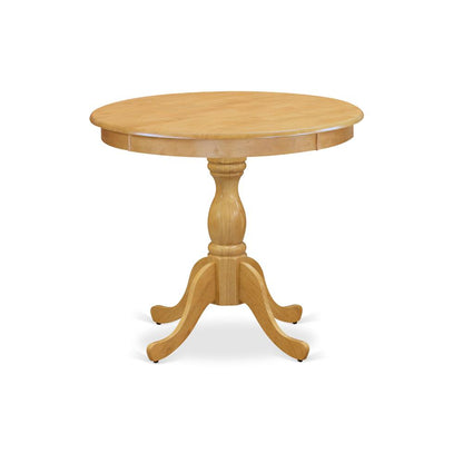 AMBO3-OAK-W 3 Piece Wood Dining Table Set - 1 Wooden Dining Table and 2 Oak Wood Dining Chairs - Oak Finish