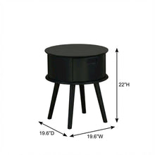Black Bedroom Nightstand with Modern Design and Durable Construction