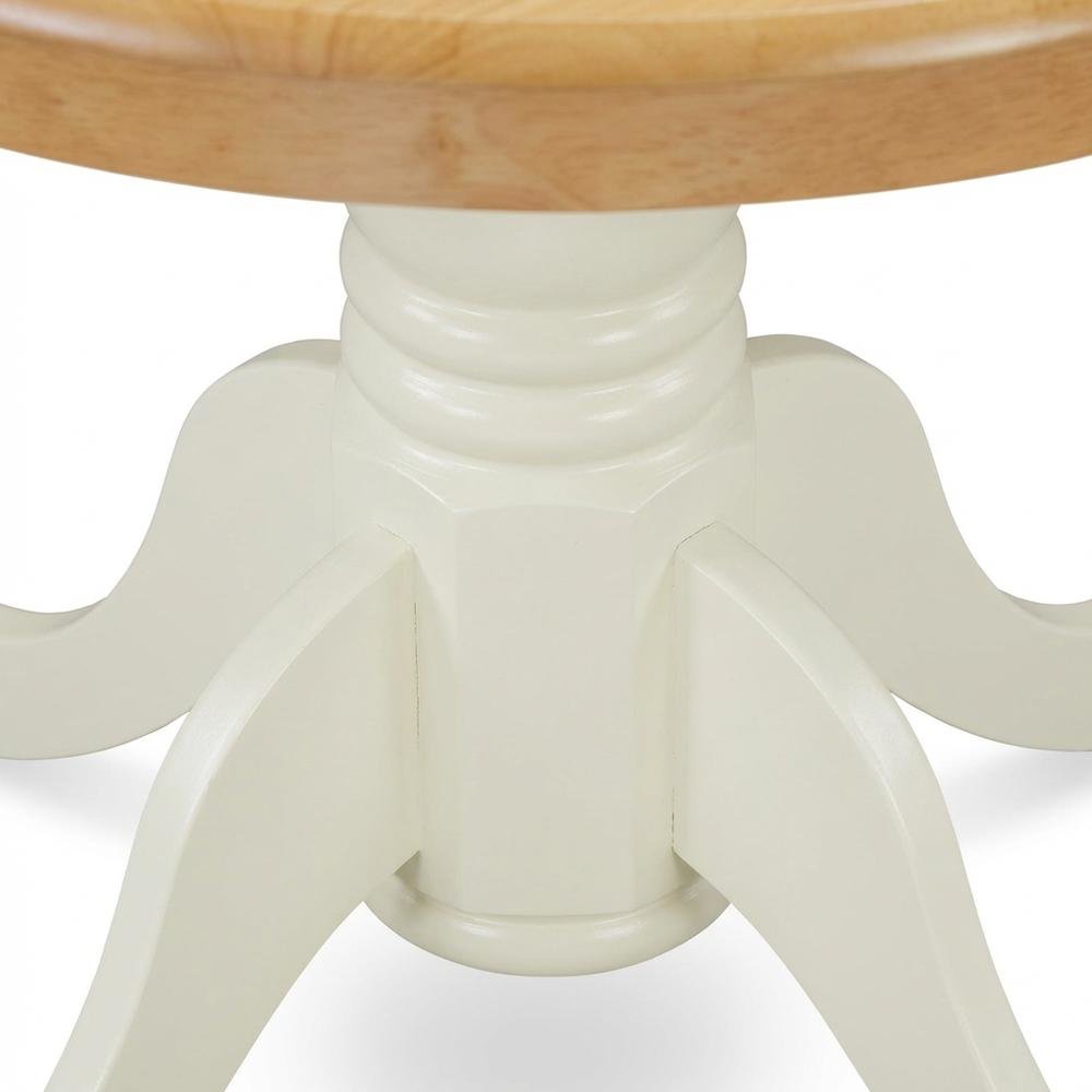 Oak Round Pedestal Dining Table, Traditional Style, Seats 4