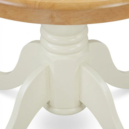 Oak Round Pedestal Dining Table, Traditional Style, Seats 4