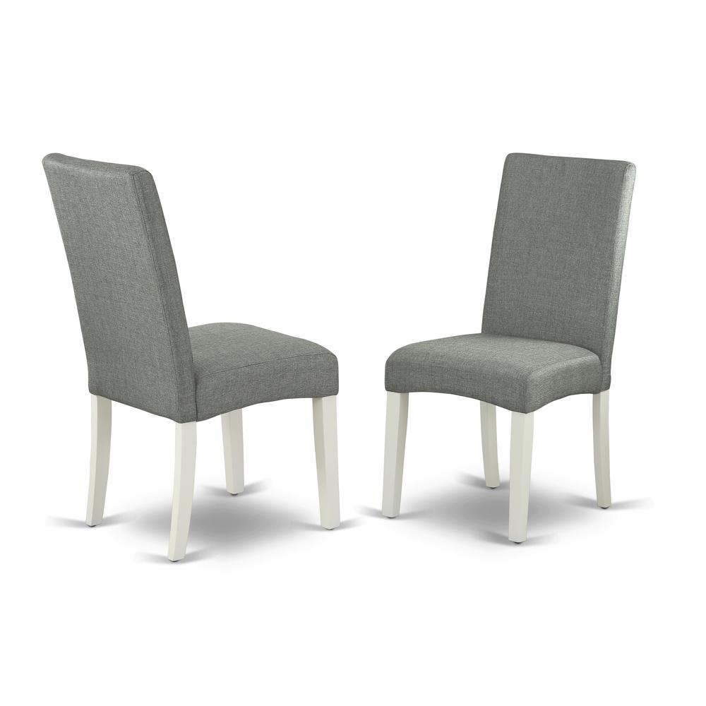 East West Furniture X026DR207-5 - 5-Piece Dining Room Table Set - 4 Parson Dining Chairs and Dinette Table Hardwood Frame