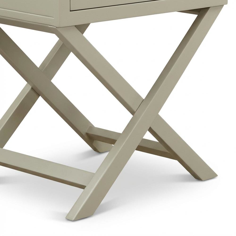 Urban Gray Night Stand with Compact Design and Versatile Storage