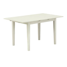 Linen White Rectangular Dining Table, Butterfly Leaf, Seats 4