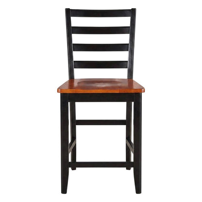 Solid Wood Dining Table & Chairs 5-Piece Set for Kitchen/Dining, Black