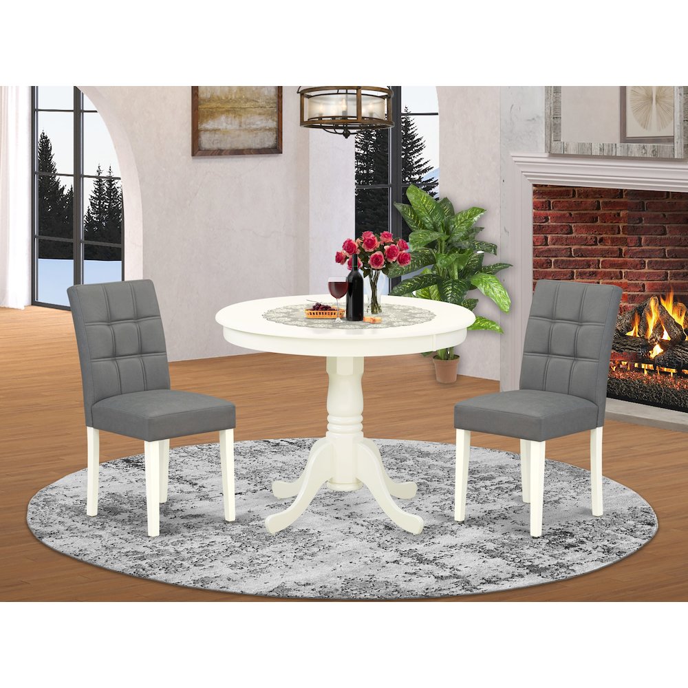 3 Piece Kitchen Table Set consists A Wooden Table