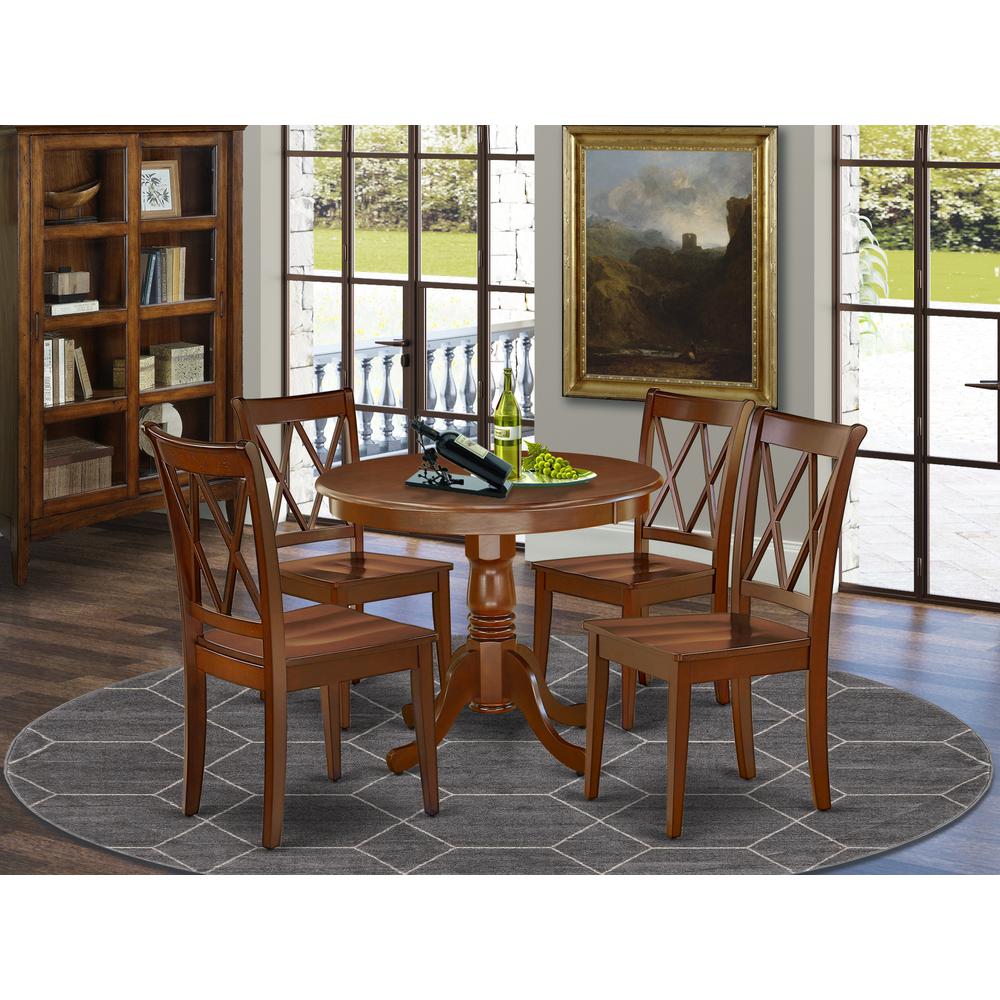 Dining Room Set Mahogany, ANCL5-MAH-W