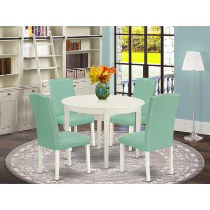 Dining Room Set Linen White, BOEN5-LWH-57