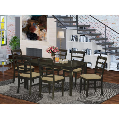 CAPF7-CAP-C 7 PC Dining room set for 6-Table and 6 Chairs for Dining room