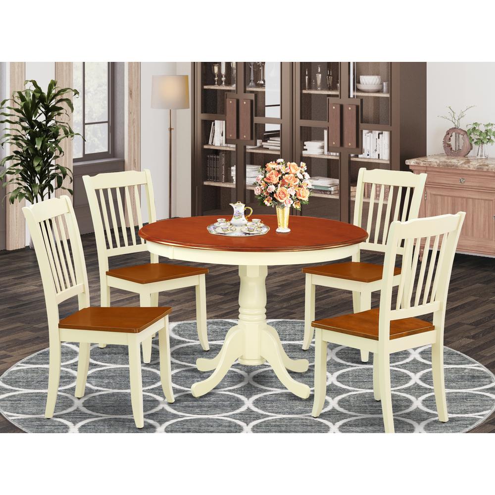 Dining Room Set Buttermilk & Cherry, HLDA5-BMK-W