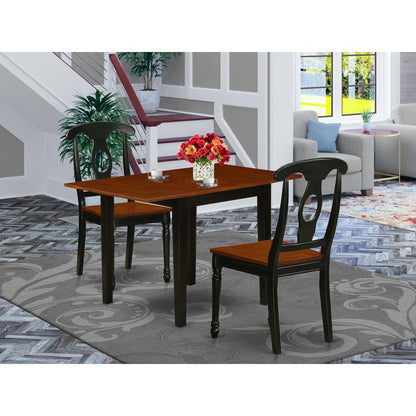Dining Room Set Black & Cherry, NDKE3-BCH-W