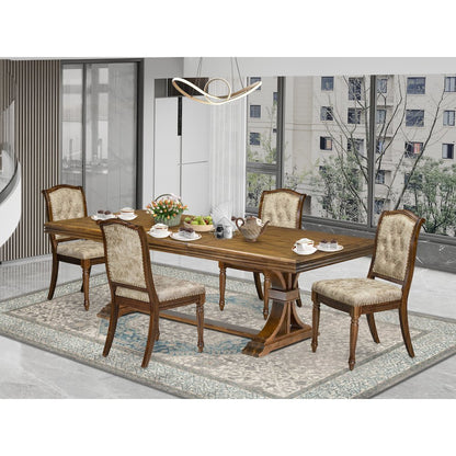 5 Pieces Kitchen table set a Rectangular Dining Table and 4 Dining Room Chairs