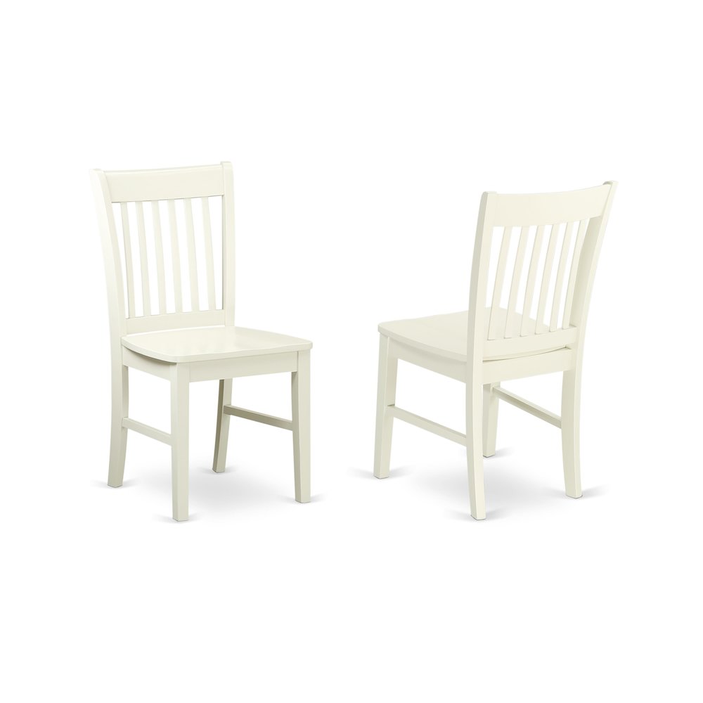 5-Piece Dining Room Table Set, Linen White