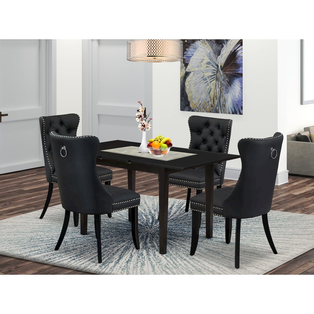 5 Piece Dining Table Set Consists of a Rectangle Wooden Table