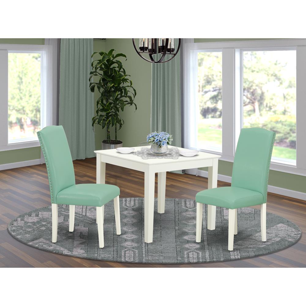 Dining Room Set Linen White, OXEN3-LWH-57