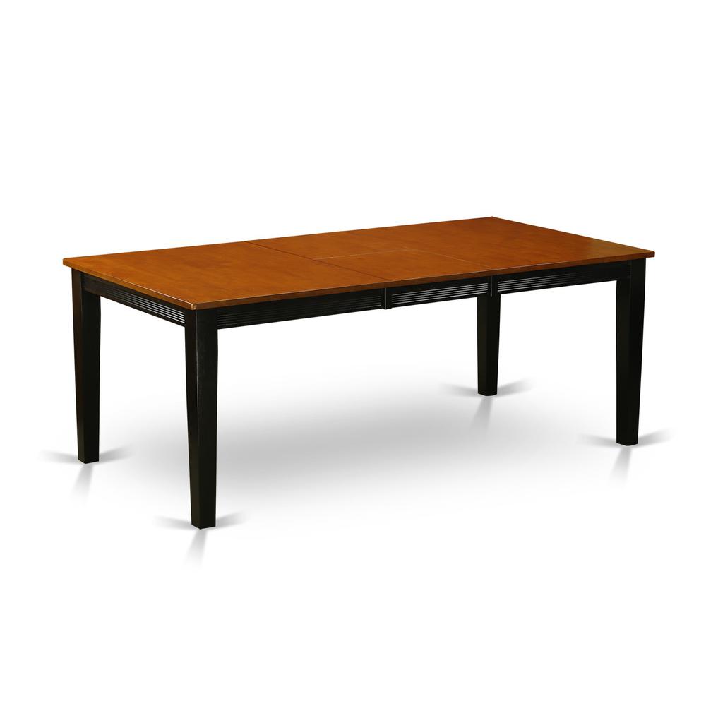 Dining Room Set Black & Cherry, QUDO5-BCH-W