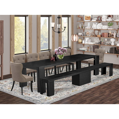 9-piece Dining Room Table Set a Rectangular Kitchen Table