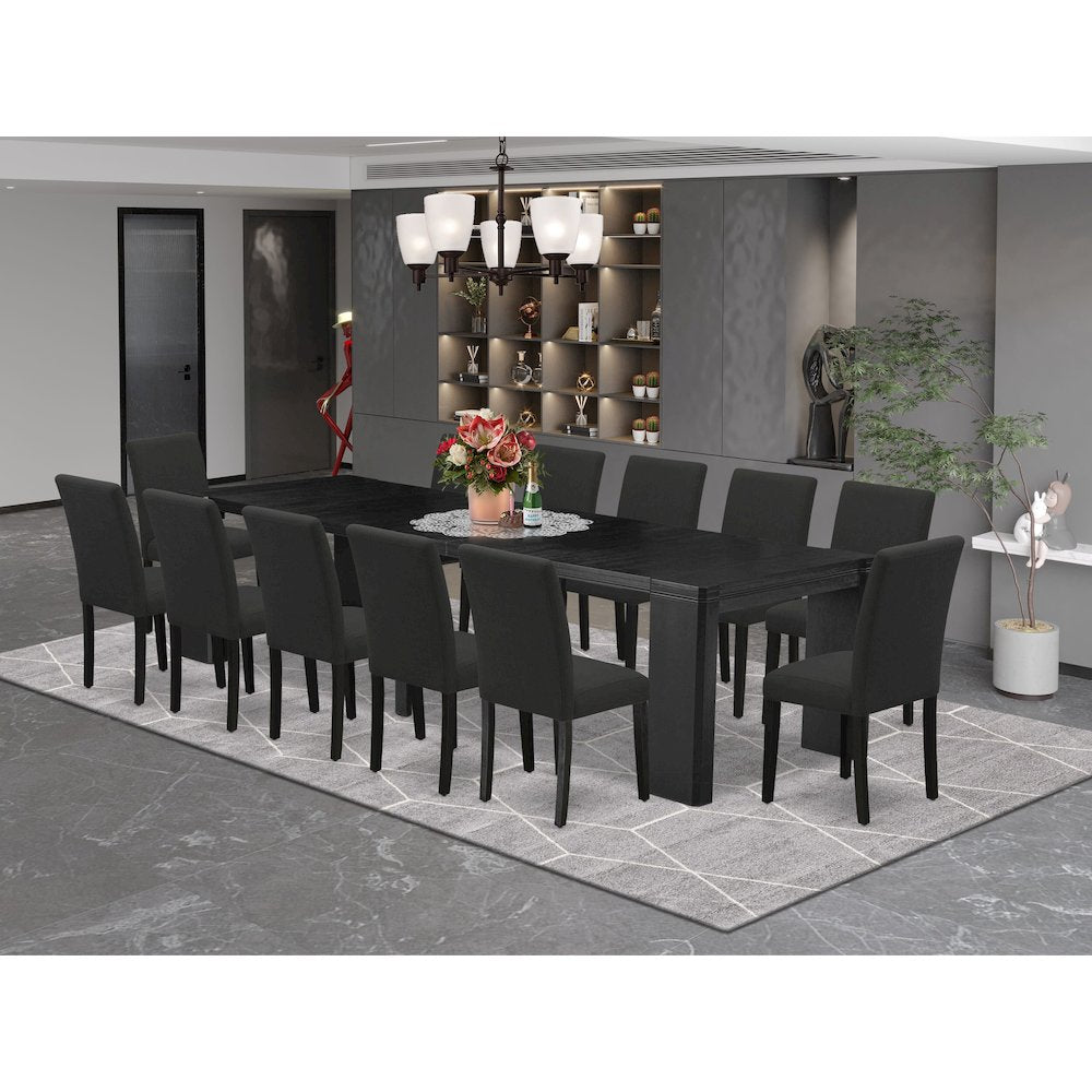 13-piece Modern Dining Room Table Set a Rectangular Kitchen Table