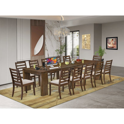 13 Pieces Extendable Dining Set Includes a Rectangle Kitchen Table