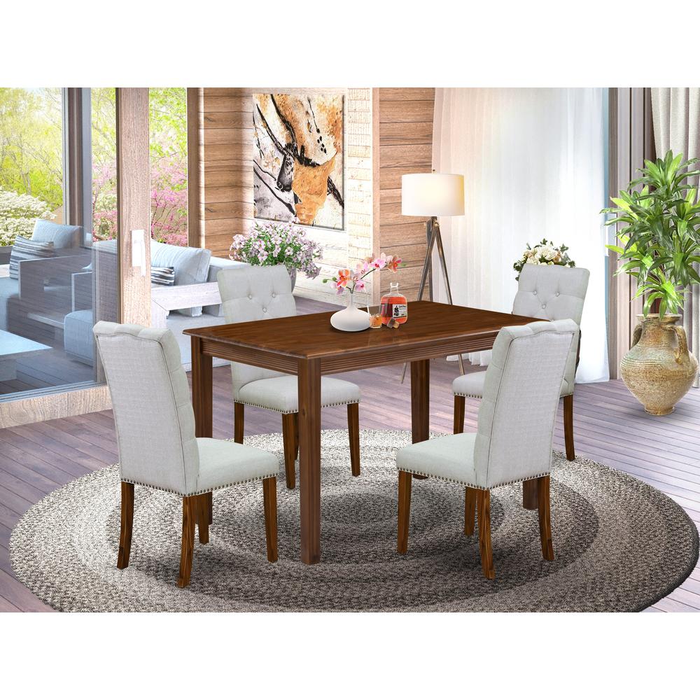 5 Piece Dining Room Furniture Set Consist of a Rectangle Dining Table