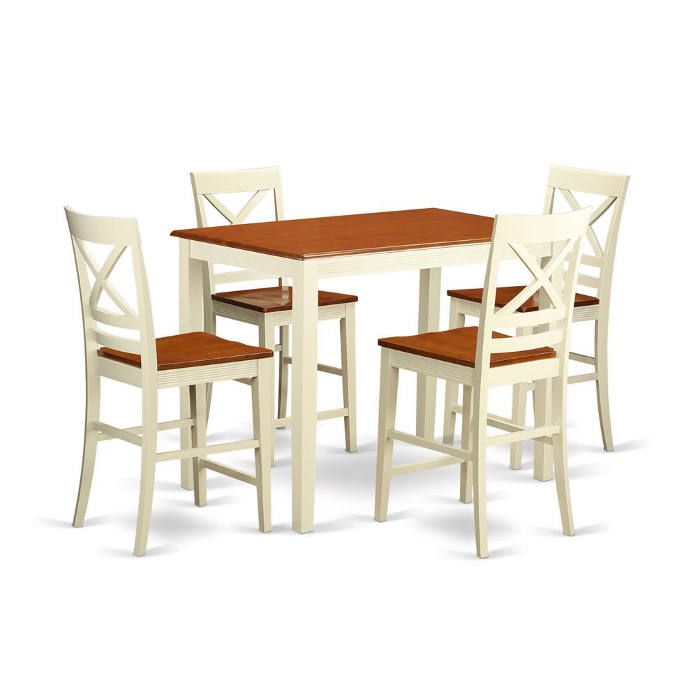 5  Pc  counter  height  Table  and  chair  set  -  high  Table  and  4  Kitchen  Chairs.