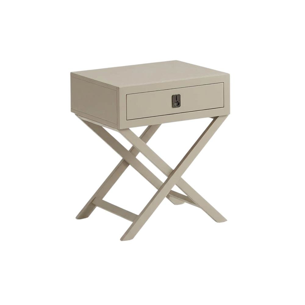 Urban Gray Night Stand with Compact Design and Versatile Storage