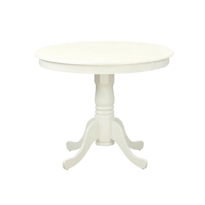 Elegant Round Small Dining Table – White Finish, Ideal for 2 or 4