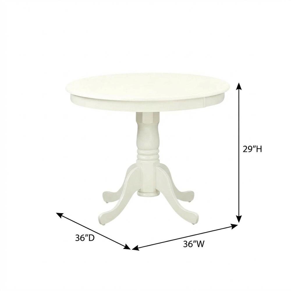 Elegant Round Small Dining Table – White Finish, Ideal for 2 or 4