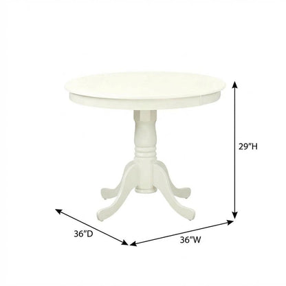 Elegant Round Small Dining Table – White Finish, Ideal for 2 or 4