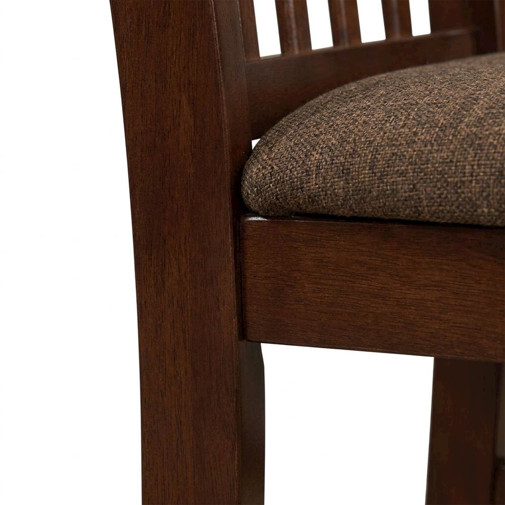 Wood Drop-Leaf Dining Table & Chairs 3-Piece Dining Set, Mahogany