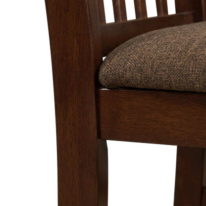 Wood Drop-Leaf Dining Table & Chairs 3-Piece Dining Set, Mahogany