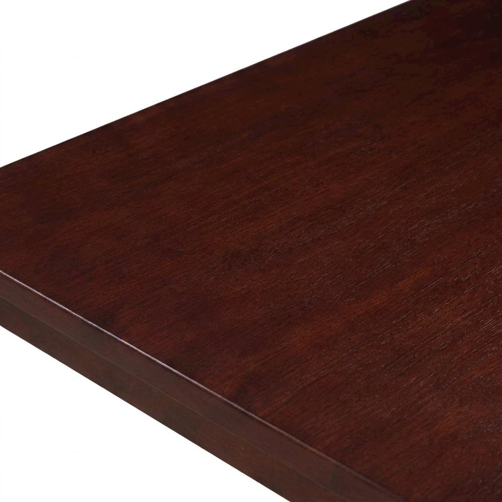 Wood Drop-Leaf Dining Table & Chairs 3-Piece Dining Set, Mahogany