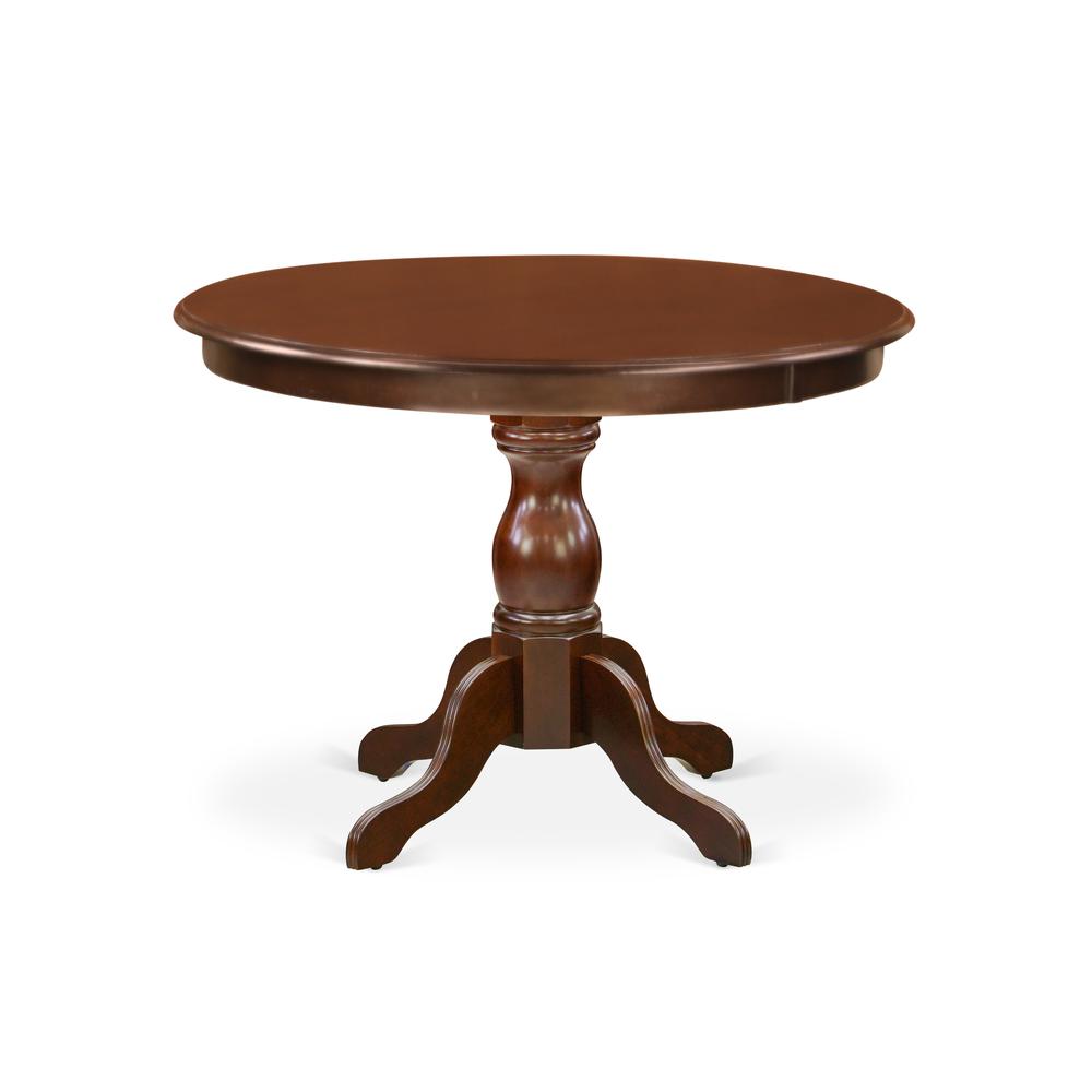 East West Furniture HBDU5-MAH-W 5 Piece Kitchen Dining Table Set - Mahogany Small Kitchen Table and 4 Mahogany Wooden Dining Chairs with Panel Back - Mahogany Finish