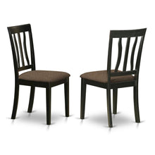 Elegant Dining Chairs Set of 2 with Black and Cherry Wood Finish