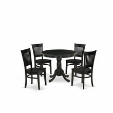 Black 5 Pc Breakfast Nook Table Set, Kitchen Table and Chairs for 4