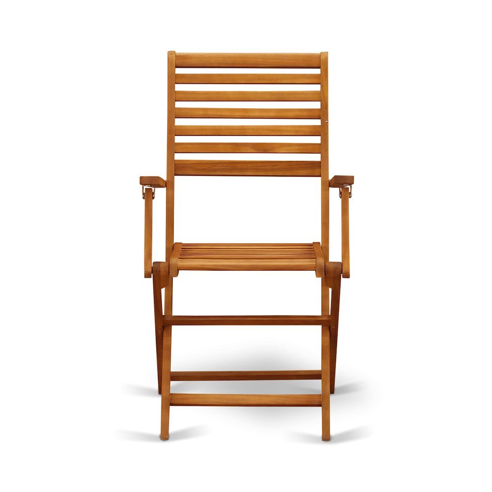 Solid Wood 3-Piece Patio Furniture Set with Bistro Table and Chairs
