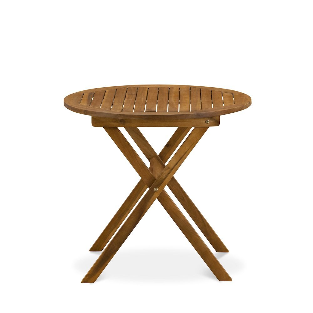Solid Wood 3-Piece Patio Furniture Set with Bistro Table and Chairs
